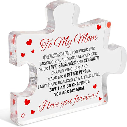 To My Mom Puzzle Piece Gift, Mothers Day Gifts for Mom, Best Presents for Moms, Best mom Ever Gifts, Mothers Day Decor for Mother's Day