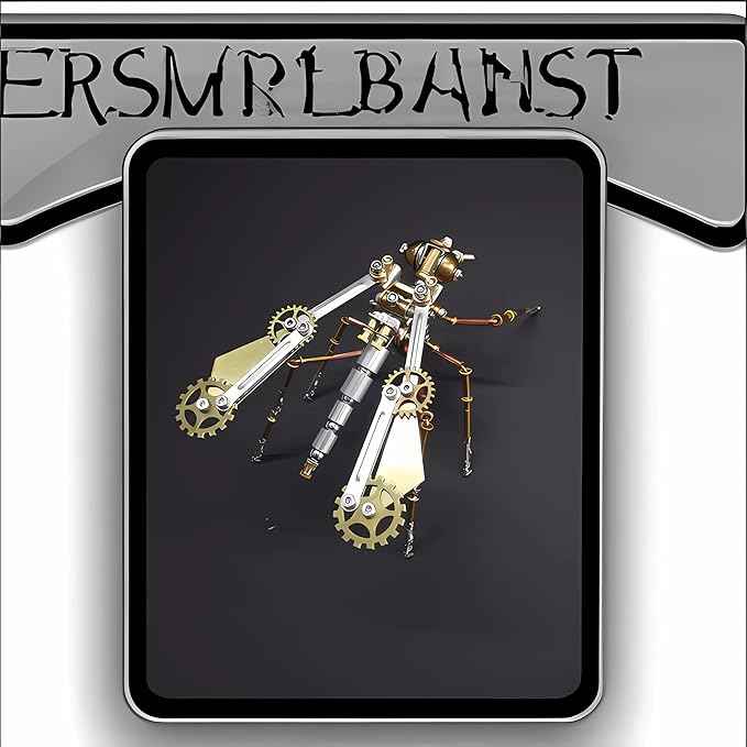 Mechanical Metal 3D Insect Mosquito Model Brass Puzzle Steampunk Electric Mechanical, Assembly DIY Gift Craft Hobby for Family and Friends (Mosquito A)