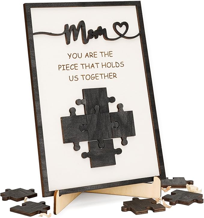 Mothers day gifts for mom from daughter/son - You Are the Piece That Holds Us Together – Gifts for Mom- Customized Moms Puzzle Piece Sign, Best Presents for Moms, Best mommm Ever Gift, Mothers Dayy Decor for Mother's Day