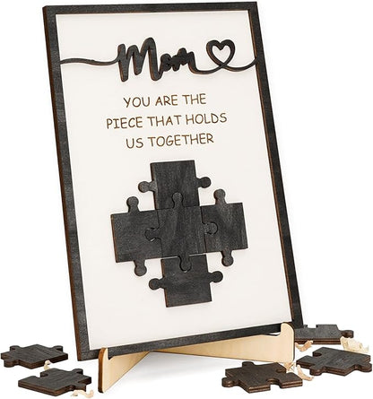 Mothers day gifts for mom from daughter/son - You Are the Piece That Holds Us Together – Gifts for Mom- Customized Moms Puzzle Piece Sign, Best Presents for Moms, Best mommm Ever Gift, Mothers Dayy Decor for Mother's Day