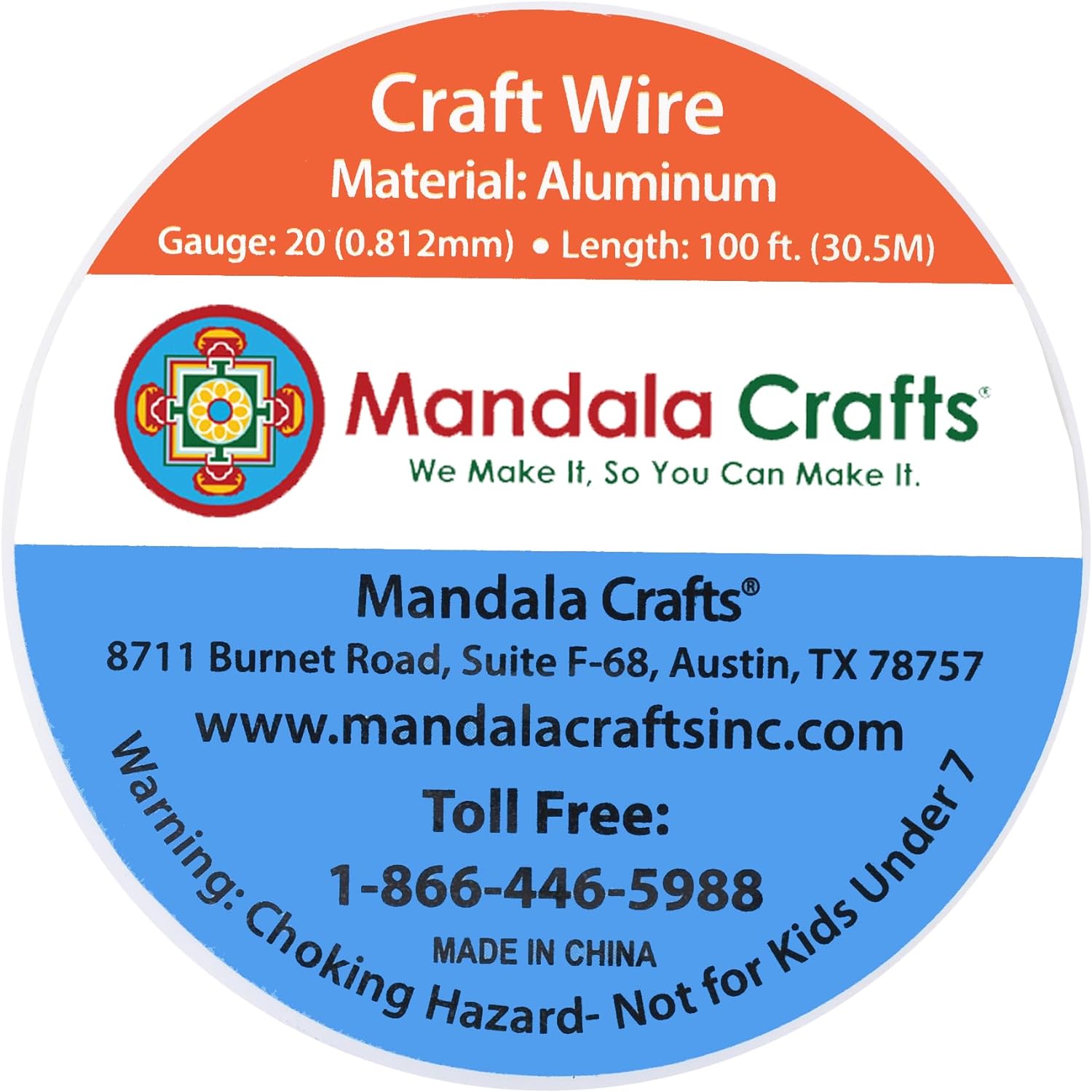 Mandala Crafts 20 Gauge Anodized Aluminum Craft Wire for Jewelry Making - 100 FT Colored Flexible Light Green Wire - Bendable for Bonsai Armature Crafting Sculpting - Crafty Corner