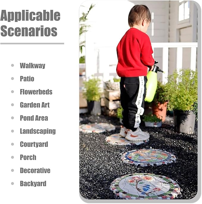 Stepping Garden Stone 1/3 / 6 Pack Step Stone for Yard Pool, Outside Garden Stepping Stone for Yard, Butterfly Dragonfly Gardening Gifts Stairs for Mothers Day (Color : Hummingbird)