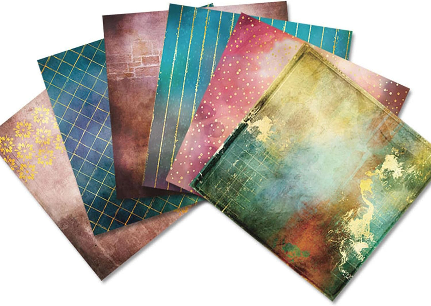 Scrapbook Paper Pad 12x12, Foil Floral Patterned Cardstock Paper Pads, Single-Sided Decopodge Paper, Vintage Decorative Craft Paper, Scrapbooking Junk Journal Gift Card Making Supplies - 24Sheet… - Crafty Corner