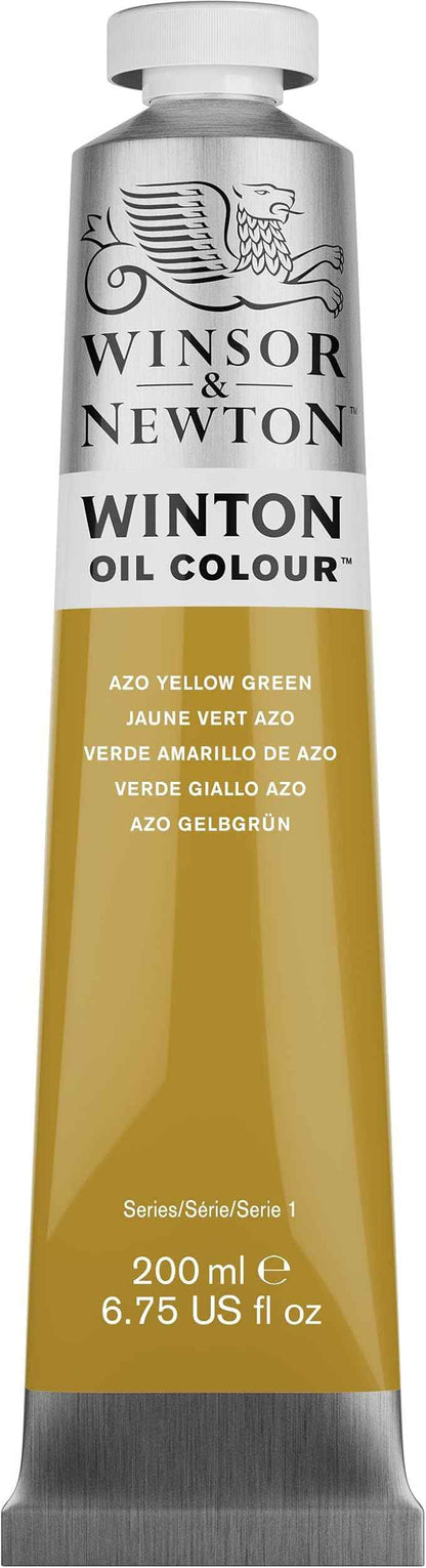 Winsor & Newton Winton Oil Color, 200ml (6.75-oz) Tube, Azo Yellow Green