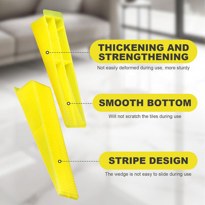 DGSL Tile Leveling System Tile Wedges, 200PCS Reusable Tile Leveling Wedges for 1/8", 1/16", 1/32" Tile Spacers, Tile Leveling Clips and Tile Leveler Installation