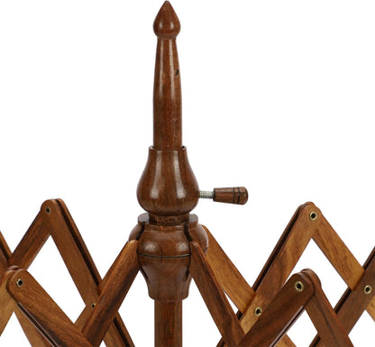 Bhartiya Handicrafts Rosewood Table Top Yarn Swift | Hand Operated Yarn Winder Swift | Yarn Winder for Swift Winding Lines (Design 2)