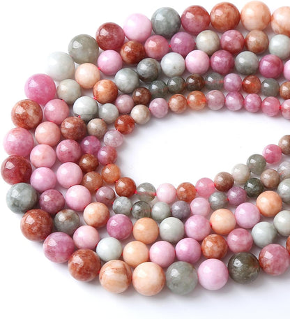 60pcs 6mm Natural Alashan Rainbow Agate Stone Beads for Jewelry Making DIY Bracelet Necklace Accessories 15" Energy Healing Power Stone Beads (6mm, Alashan Rainbow Agate)
