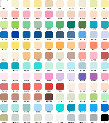120 Colors Acrylic Paint Markers Set, Water Based Acrylic Paint Pens With Visual Ink Window,Soft Brush Tip Acrylic Markers for canvas, Egg, rock painting,Wood, Stone, Glass, Fabric and DIY Crafts Art