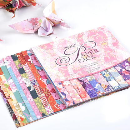 Origami Paper Kit 50 Sheets 70GSM 6 Inch Square Double Sided Color 50 Vivid Japanese Washi Chiyo Colors for Hand Crafts Origami Paper Arts Creativity.Japanese Sakuras - Crafty Corner