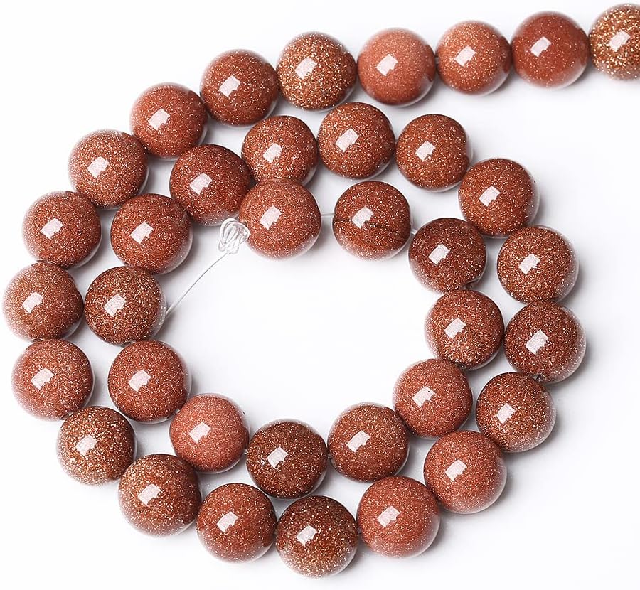 90pcs 4mm Natural Gold Sandstone Beads Gemstone Round Loose Beads for Jewelry Making DIY Bracelet Necklace 15“ (Gold Sandstone, 4mm)