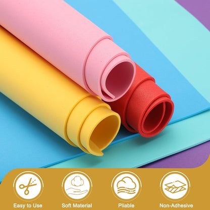 uxcell 10 Pcs Purple EVA A4 Foam Sheets Crafts, 12 x 8 Inch Foam Paper for DIY Crafts Project Classroom Scrapbook Art Cards Home Office Decoration (2mm Thick)