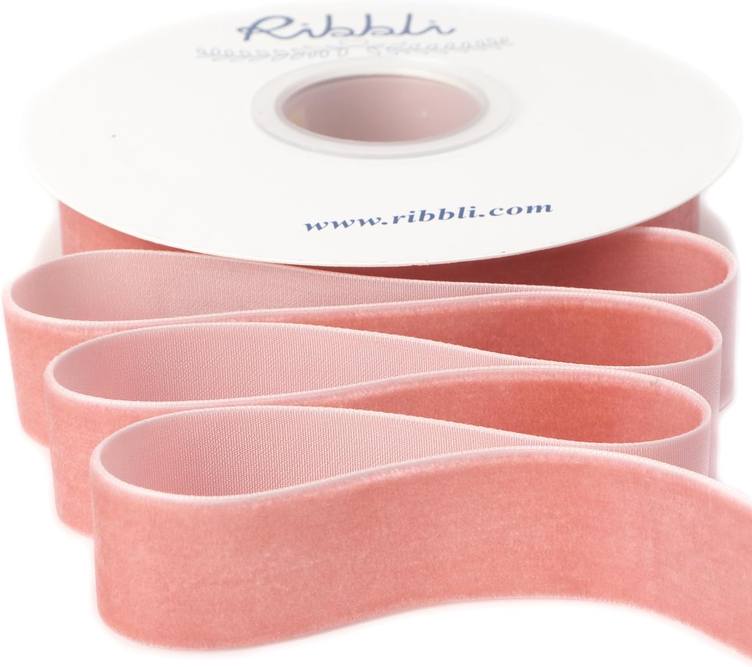 Ribbli Rose Gold Velvet Ribbon 1 Inches Continuous10 Yard Spool Dusty Pink Christmas Ribbon for Gift Wrapping Crafts Home Decor - Crafty Corner