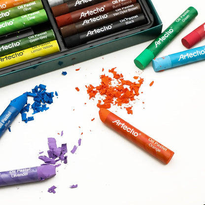 Artecho Oil Pastels Set of 72 Colors, Soft Oil Pastels for Art Painting, Drawing, Blending, Art Supplies for Artists, Beginners, Teachers (10 x 70 mm)