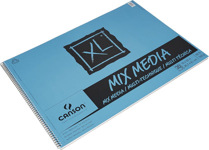 Canson XL Series Mixed Media Pad, Side Wire, 18x24 inches, 30 Sheets – Heavyweight Art Paper for Watercolor, Gouache, Marker, Painting, Drawing, Sketching - Crafty Corner