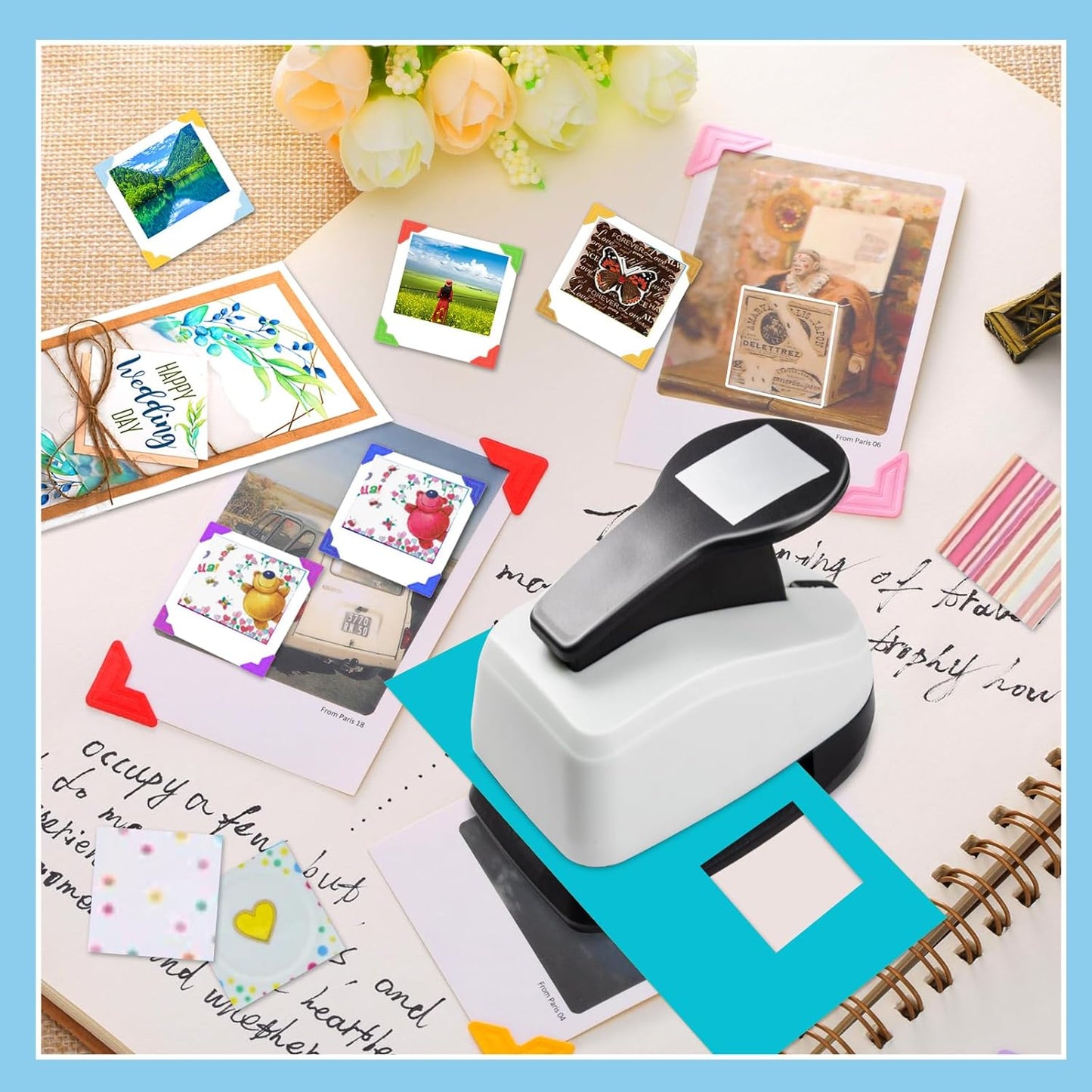 Square Punches for Paper Crafts 0.7 inch Square Hole Punch Squares Paper Punches for Crafting SquarePunch Cutter Squares Shape Hole Puncher for Scrapbooking Card Making DIY Project - Crafty Corner