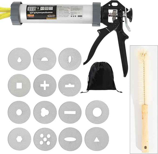 Griiyakii Clay extruder Tool，Clay Gun Tools are allocated 14 Different Plates for Sculpting and Crafting with The Hand held Clay Extrusion Gun