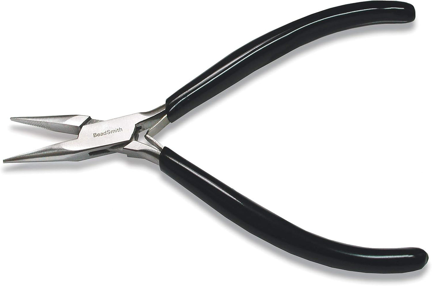 The Beadsmith Chain Nose Pliers – Serrated – Extra Fine Tips – 4.5 inches (114mm) – PVC Grip Handle with Double Leaf Springs – Jewelry Making Tool for Creating Bracelets, Earrings and Necklaces - Crafty Corner
