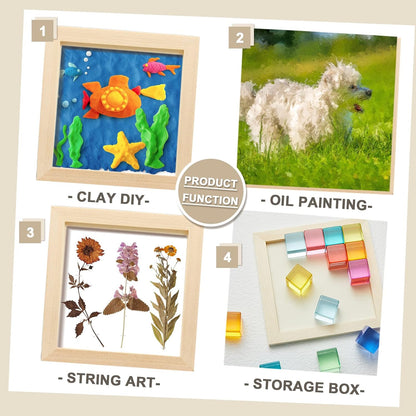 Kathfly 48 Pcs 6 x 6’’ Wood Panel Boards, Unfinished Wood Canvas Panels for Painting Crafts DIY Drawing Pouring Art Projects