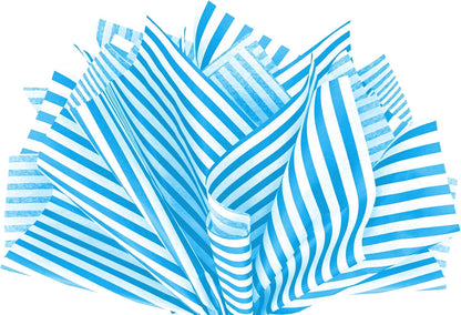 Flexicore Packaging Turquoise Blue Pin Stripe Print Gift Wrap Tissue Paper Size: 15 Inch X 20 Inch | Count: 10 Sheets | Color: Turquoise Pin Stripe