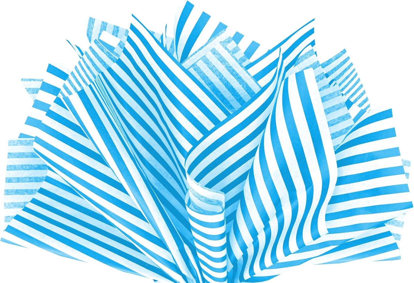 Flexicore Packaging Turquoise Blue Pin Stripe Print Gift Wrap Tissue Paper Size: 15 Inch X 20 Inch | Count: 50 Sheets | Color: Turquoise Pin Stripe