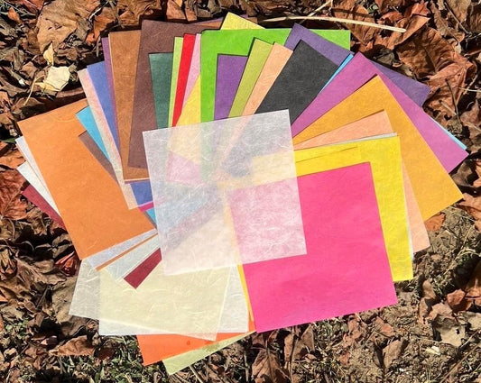 50 Colors 50 Sheets 6 x 6 Inches Natural Fiber Mulberry Tree Square Origami Paper Arts Folding Craft, Decoration Paper, Writing Painting Square Folding Paper for DIY Crafts (Mixed Color, 6"x6") - Crafty Corner