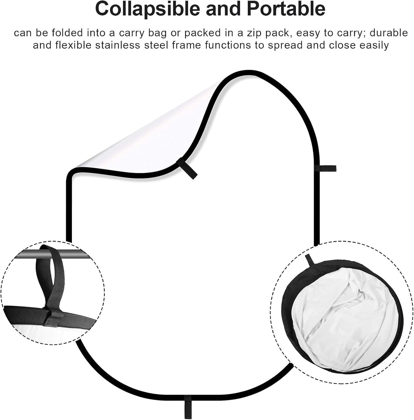 Selens 59x39in Pop-up Soft Light Diffuser Kit, with 6.6 Ft Light Stand & Clip Holder for Photo Studio Portrait and Product Shooting
