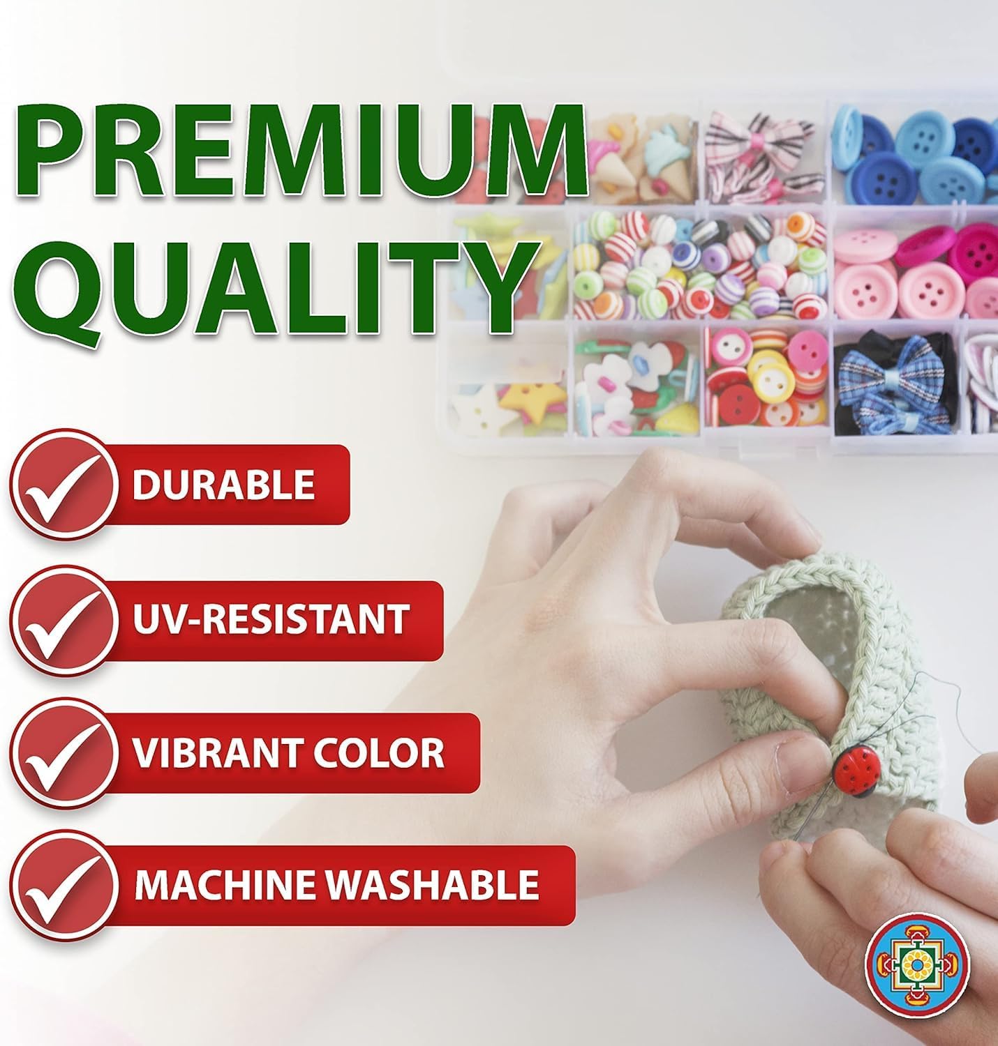 Mandala Crafts Bonded Nylon Thread Gold Heavy Duty Sewing Threads - 2843 YDs Size 46 210D T45 Tex 45 Thread for Leather Jeans Weaving Outdoor Marine Upholstery Threads