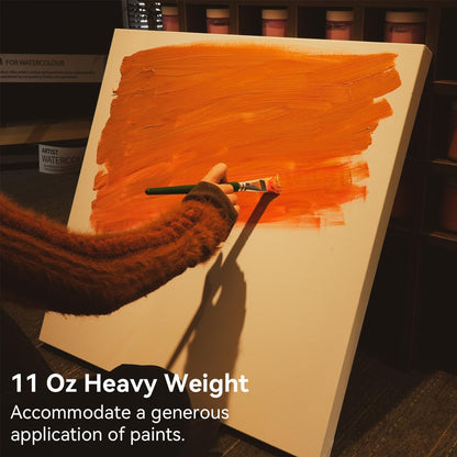 PHOENIX 30x30 Inch 2 Pack Gallery Canvas - 1.5 in Thick Large Square Canvases for Painting - Deep Edge 100% Cotton 11 Oz. Gesso Primed White Blank Professional Canvas Oil & Acrylic Paints