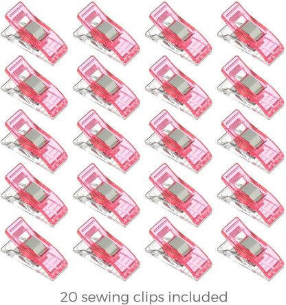 Rotary Cutter Set - Quilting Kit incl. 45mm Fabric Cutter, 5 Replacement Blades - Ideal for Crafting, Sewing, Patchworking, Crochet & Knitting (Pink, Cutting Mat Set (36" x 24"))