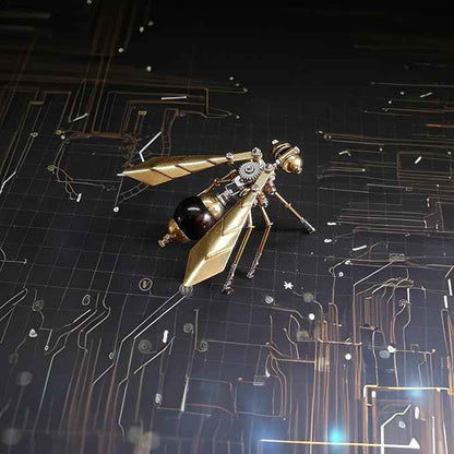 3D Metal Insect Hornet Model Kit, Steampunk Bug Mechanical 3D Puzzle Assembly,DIY Pprojects Metal Building Hobby Kits,Making Kit Arts and Crafts Cool for Birthday(Hornet)
