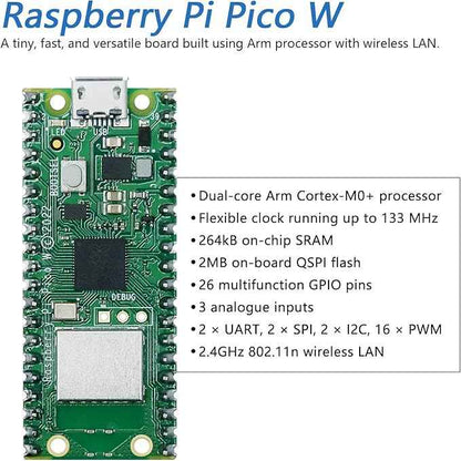 Freenove Mecanum Wheel Car Kit for Raspberry Pi Pico W (Included) (Compatible with Arduino IDE), Dot Matrix Expressions, Obstacle Avoidance, Line Tracking, Light Tracing, Colorful Light, App
