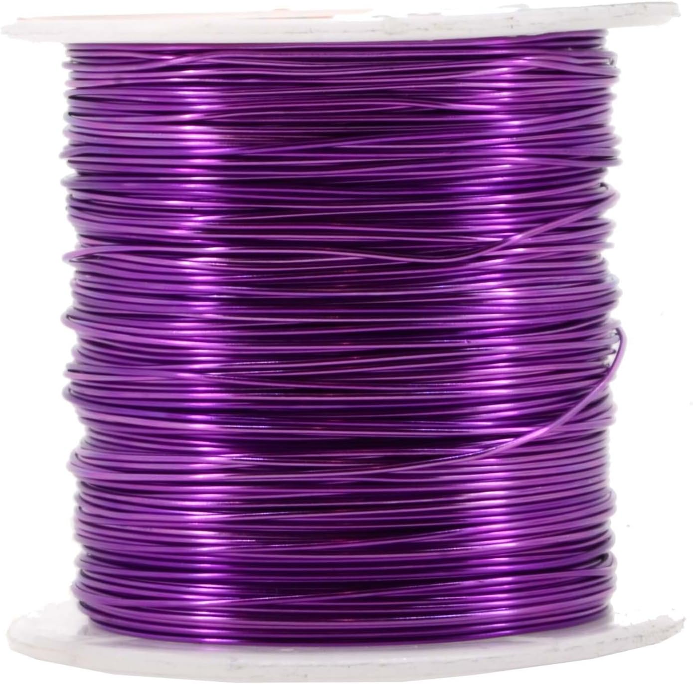 Mandala Crafts 20 Gauge Anodized Aluminum Craft Wire for Jewelry Making - 100 FT Colored Flexible Violet Wire - Bendable for Bonsai Armature Crafting Sculpting - Crafty Corner