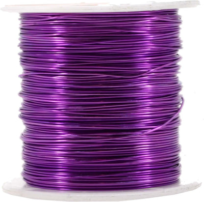 Mandala Crafts 20 Gauge Anodized Aluminum Craft Wire for Jewelry Making - 100 FT Colored Flexible Violet Wire - Bendable for Bonsai Armature Crafting Sculpting - Crafty Corner