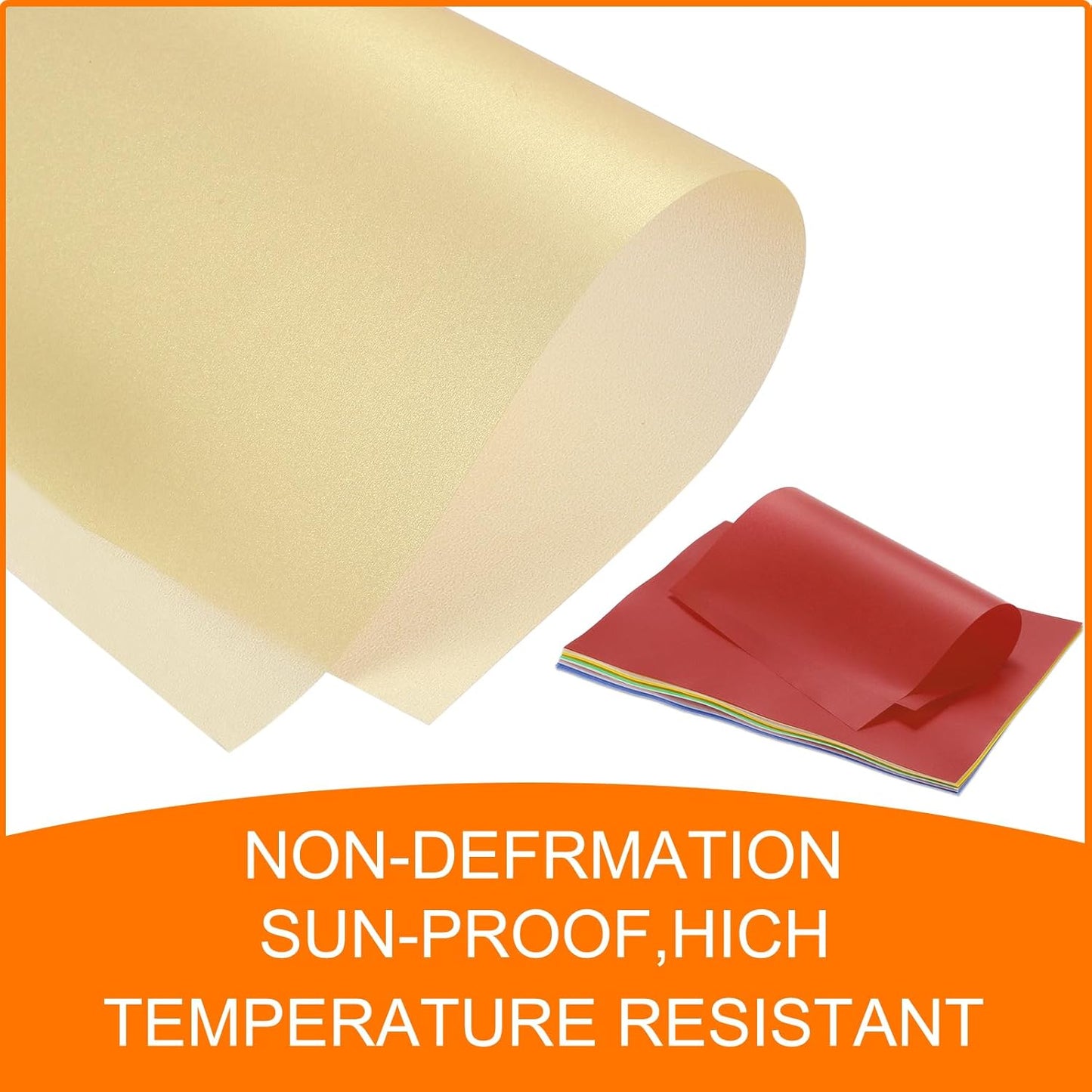 MECCANIXITY Colored Vellum Paper, 40 Sheet Orange Yellow Transparency 11.7 x 8.2 Printable Vellum Paper, Translucent Vellum Sheets for Printing Wedding Invitations, Ink Jet Laser Printer