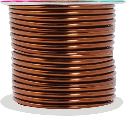 Mandala Crafts 10 Gauge Anodized Aluminum Craft Wire for Jewelry Making - 32 FT Colored Flexible Brown Wire - Bendable for Bonsai Armature Crafting Sculpting - Crafty Corner