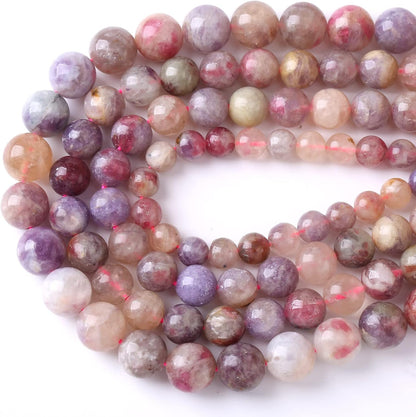 90pcs 4mm 5A Natural Pink Tourmaline Stone Beads Round Loose Spacer Healing Energy Beads for Jewelry Making DIY Bracelets Necklaces 15" (4mm, Pink Tourmaline)
