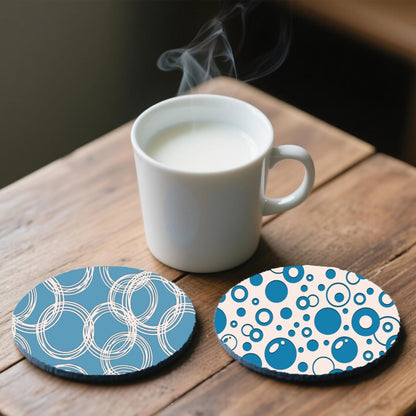 CHGCRAFT 4 Pcs Looped Circles Polymer Clay Texture Sheets Artistic Dots Silicone Texture Stamp Circular Style Modeling Pattern Pad Sheets for Jewelry and Earrings Tools, 5.5x5.5 inch