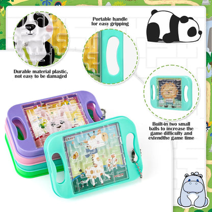 Maze Puzzle Keychain Cubes Bulk Christmas Maze Game Puzzles Keychain Cubes Handheld Brain Teaser Puzzle Party Favors for Kids Students Christmas Stocking Stuffer Gifts