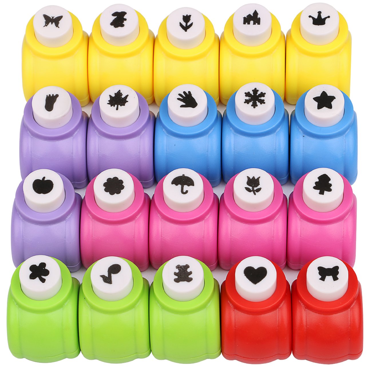 Craft Punches 20pcs, Katfort Hole Punch Shapes 20 Patterns, Craft Hole Punch Shapes, Shape Paper Punch Set for Crafts for Adults for DIY Scrapbooking Nail Art Craft Punchers Supplies - Crafty Corner