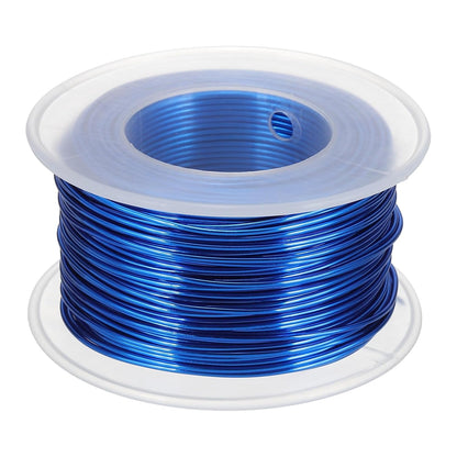 uxcell 18 Gauge / 1mm Anodized Aluminum Wire for Jewelry Craft Making, 102 Feet Bendable Flexible Wire for DIY Home Decor Gardening Sculpture, Dark Blue