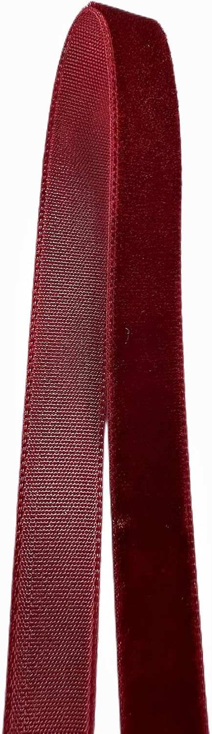 Vintage Burgundy Velvet Ribbon, 3/8 Inch X 25Yd - Crafty Corner