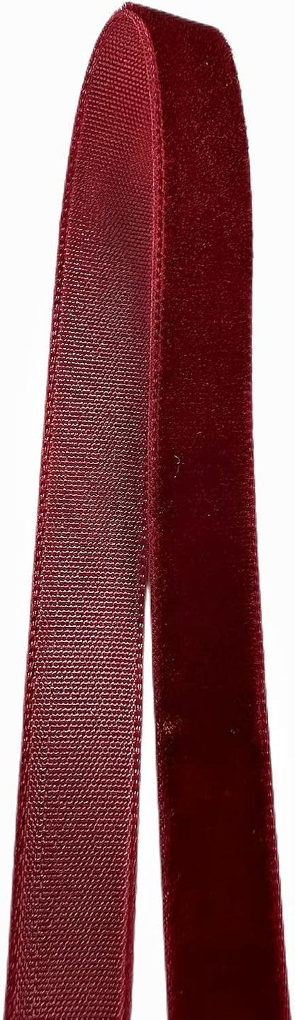 Vintage Burgundy Velvet Ribbon, 3/8 Inch X 25Yd - Crafty Corner