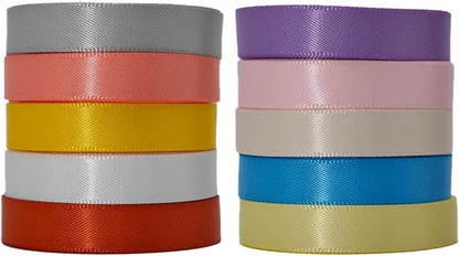 3/8 Double-Faced Satin Ribbon 50 Yards Set,“Morning Meadow”–10 Nature Colored Ribbon Bulk for Gift Wrapping, Crafts, Flower Bouquet, Easter, Wedding, Party Decor, Teacher Kids, Hair & Bows - Crafty Corner