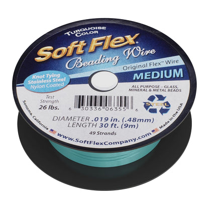 Soft Flex 49 Strand Beading Wire - Medium 0.19 Diameter - 30 Feet Nylon Design Wire - Crafty Corner