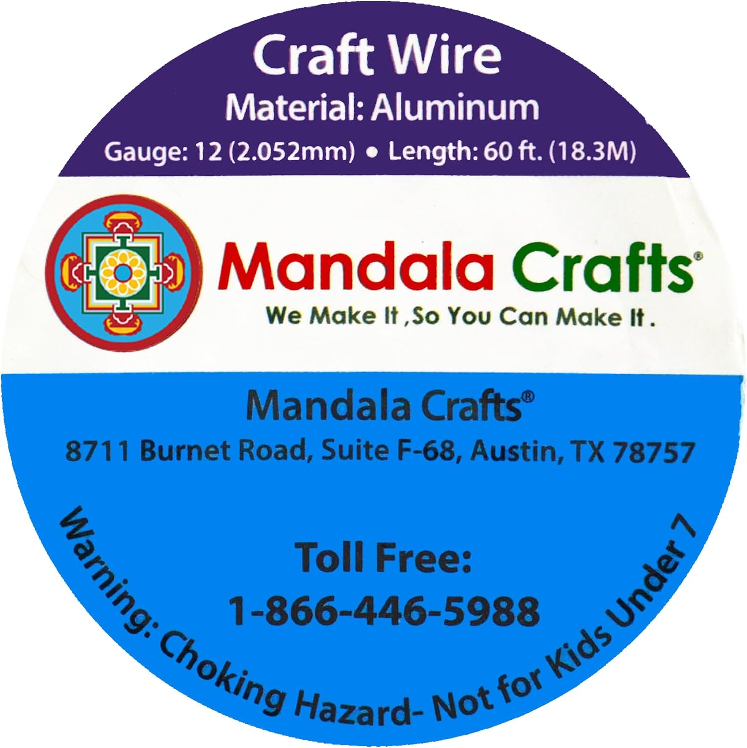 Mandala Crafts 12 Gauge Anodized Aluminum Craft Wire for Jewelry Making - 60 FT Colored Flexible Magenta Wire - Bendable for Bonsai Armature Crafting Sculpting - Crafty Corner