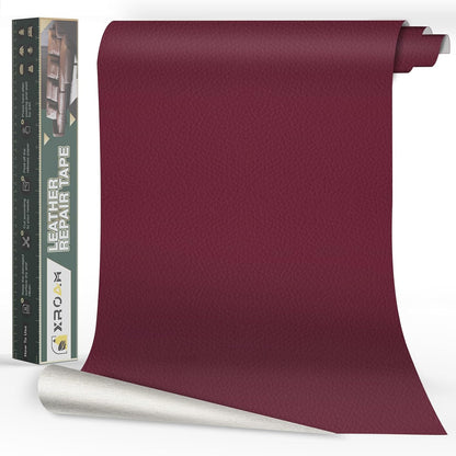Leather Repair Tape, 23.6x79 inch Leather Patches for Furniture, Self Adhesive Leather Repair Patch for Sofas, Couches, Leather Covers, Seats, Chairs, Vinyl Repair Tape Wine Red