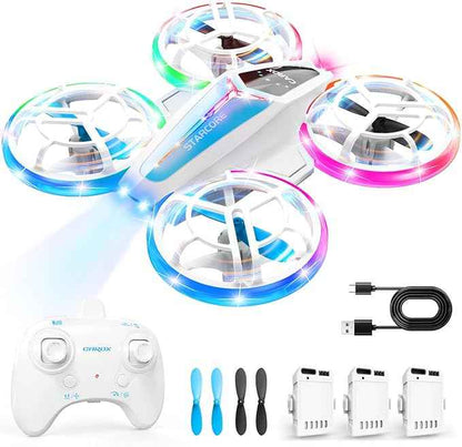 Drone for Kids–World's First Dual Module Lighting Kids Drone, 3pcs Batteries Starship Kids Drone,One-Key Takeoff,360° Flip,Auto-spin,Type-C Charging, Unique kids drones for age 6-8,8-12