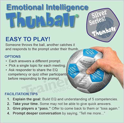 Trainers Warehouse 6" Thumball Collection, 32 Prompts for Conversation, Team Building, Relationship and Training