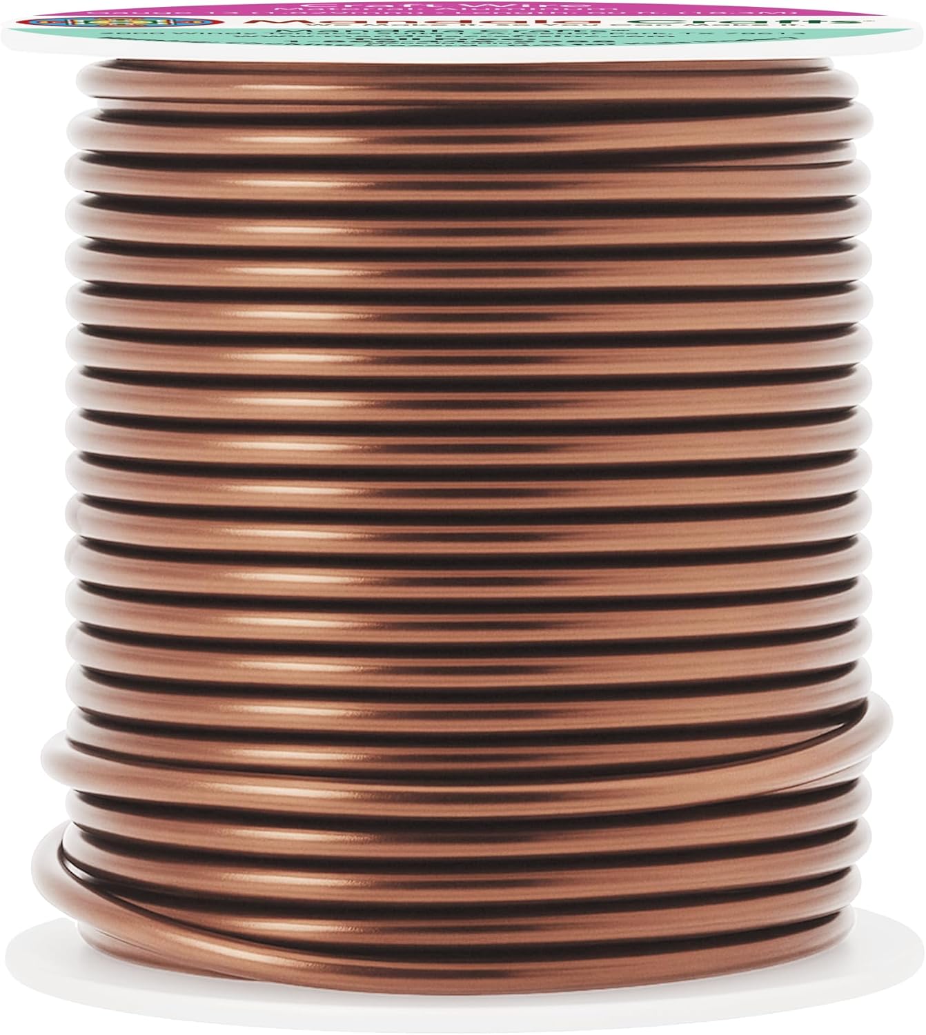 Mandala Crafts 13 Gauge Anodized Aluminum Craft Wire for Jewelry Making - 60 FT Colored Flexible Light Brown Wire - Bendable for Bonsai Armature Crafting Sculpting - Crafty Corner