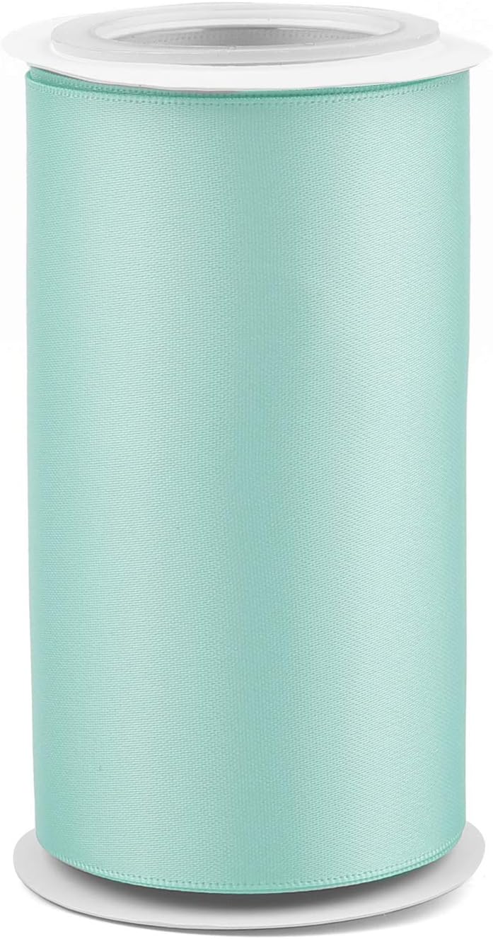 Humphrey's Craft 4 Inch Blue Double Faced Satin Ribbon - 5 Yards Variety of Color for Crafts Gift Wrapping Cutting Ceremony Decoration Sewing Chair Sash Wedding Dining Tables. - Crafty Corner